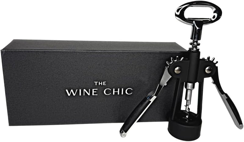 Wine Chic The Heavy Duty Winged Wine Opener, Durable Corkscrew Wine Opener in Elegant Gift Box, Easy to Use Wine Bottle Opener for Effortless Wine Opening - Image 1
